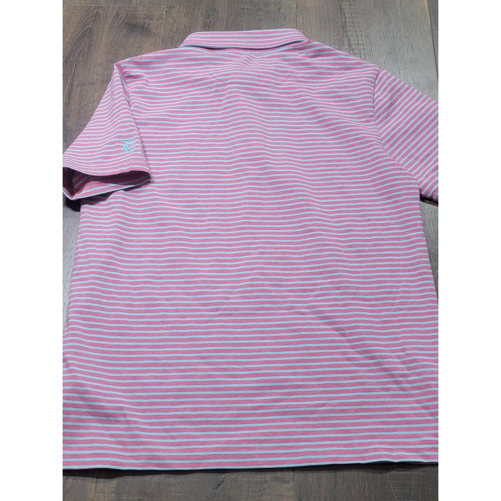 Johnnie-O Boys Hangin Out Striped Polo Shirt Lot of 2 Pink Blue Size 10 JBP02620 - Picture 6 of 12